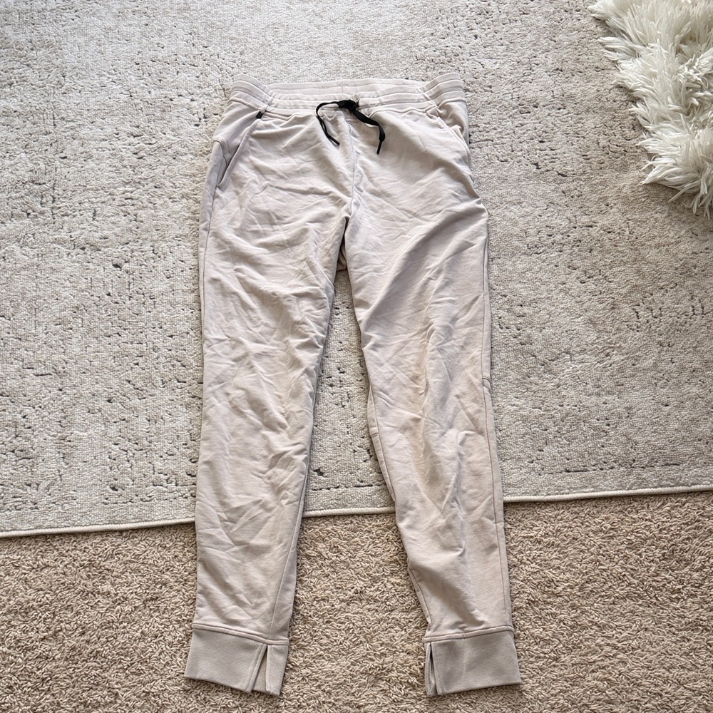 Tommy John Women’s Light Beige Jogger Pants with Drawstring Waist